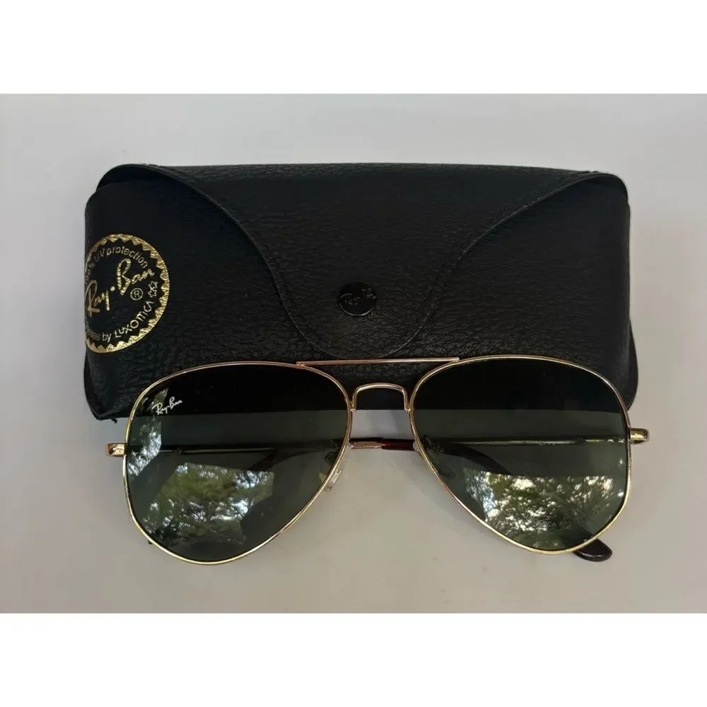 Original Rare Ray Ban 1980’s Gold Frame Aviators R3485MXGL / Hand Polish
